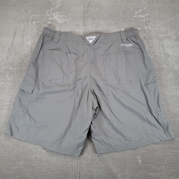 Columbia PFG Men's Gray Omni Shade Fishing Cargo Shorts Size Medium - Picture 7 of 8
